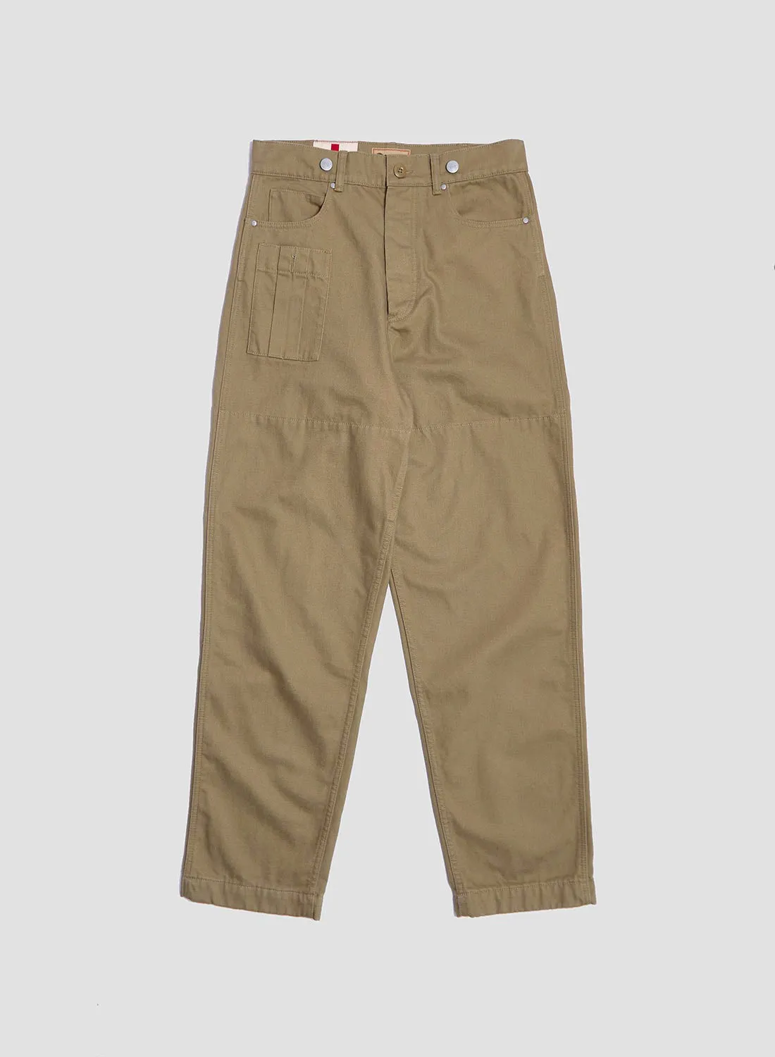 6 Pocket Pant Heavy Cotton in Army sold by Nigel Cabourn