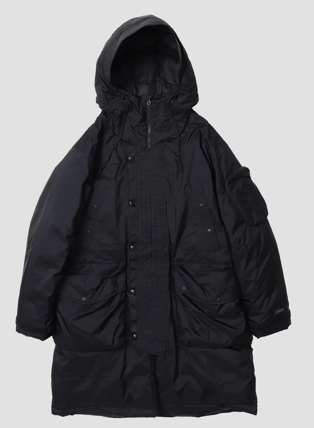 Nanga Aurora Down Field Half Coat in Black sold by Nigel Cabourn