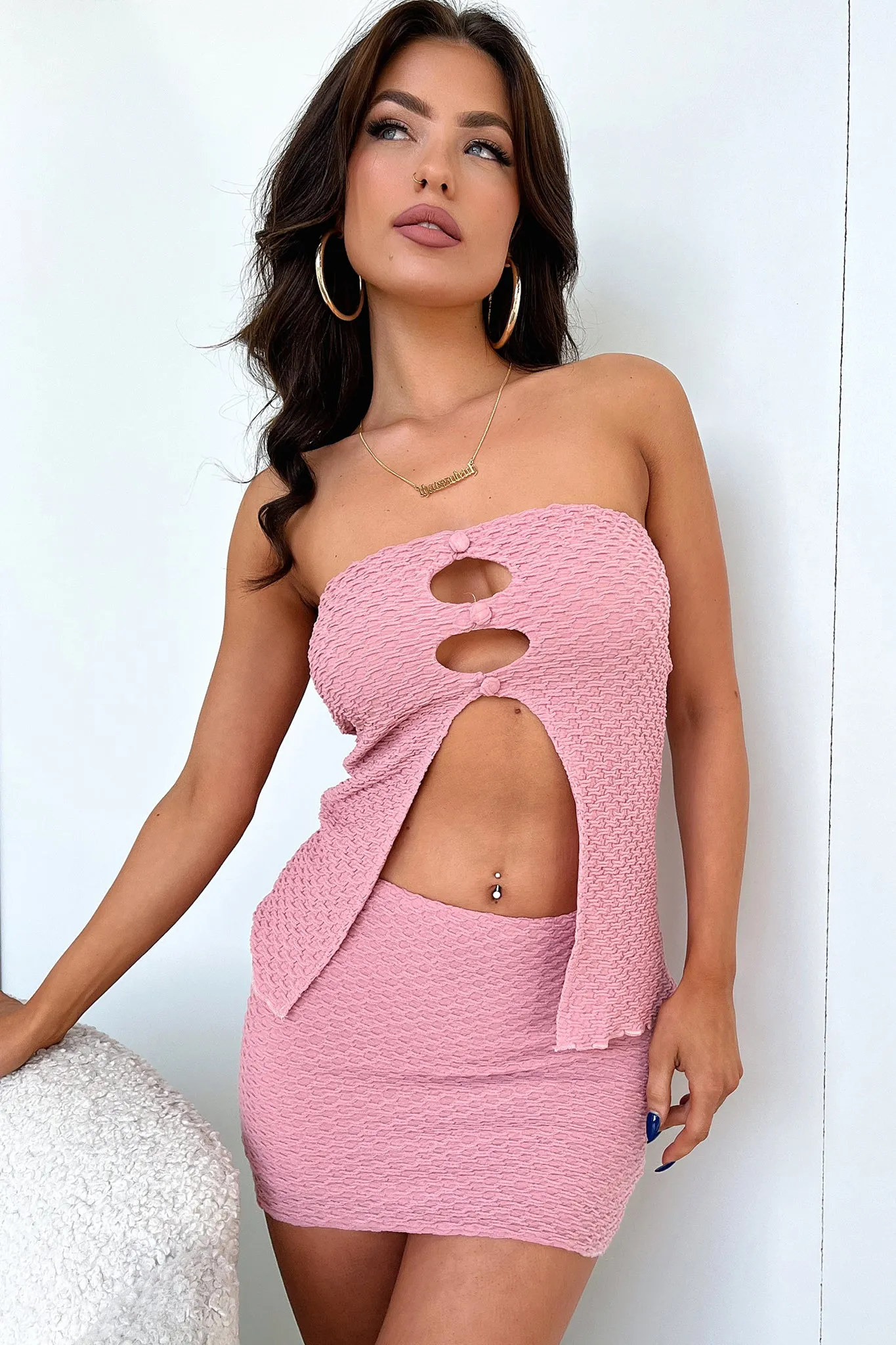 Aleah Mini Skirt - Pink sold by Thats So Fetch product image thumbnail 3