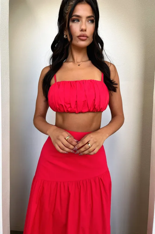 Lateisha Crop - Red sold by Thats So Fetch