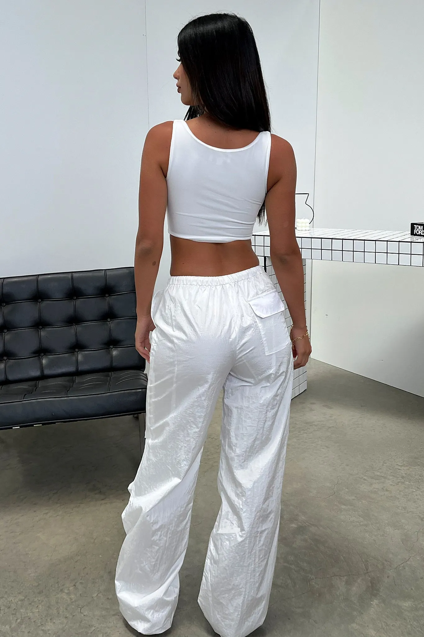 Karter Parachute Pants - White sold by Thats So Fetch product image thumbnail 4