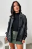 Zeroni Faux Leather Bomber Jacket - Black sold by Thats So Fetch