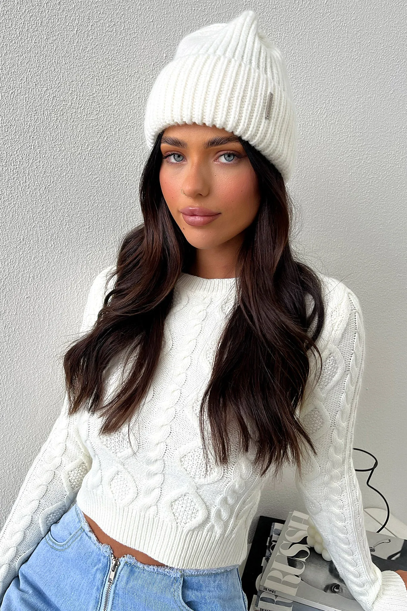 Luna Beanie - White sold by Thats So Fetch product image thumbnail 3