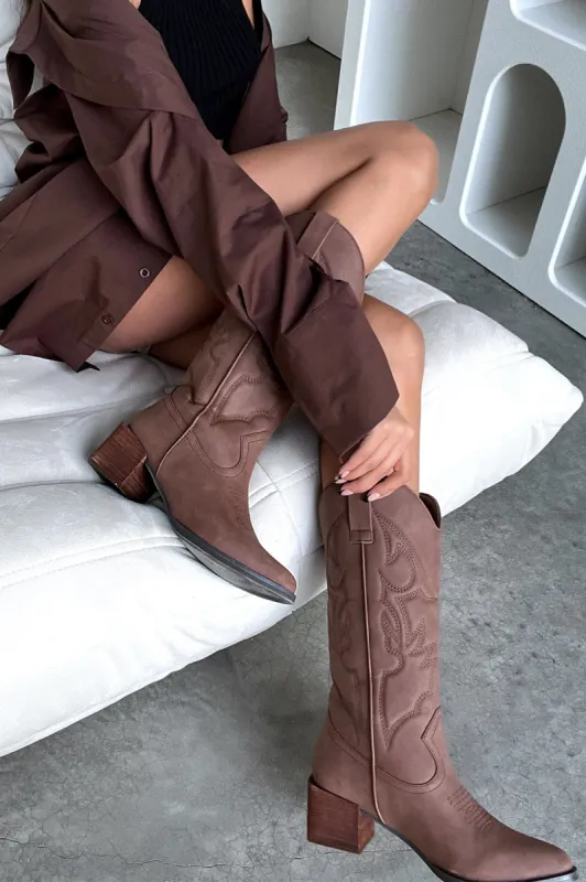 Jagger Cowboy Boots - Cocoa sold by Thats So Fetch