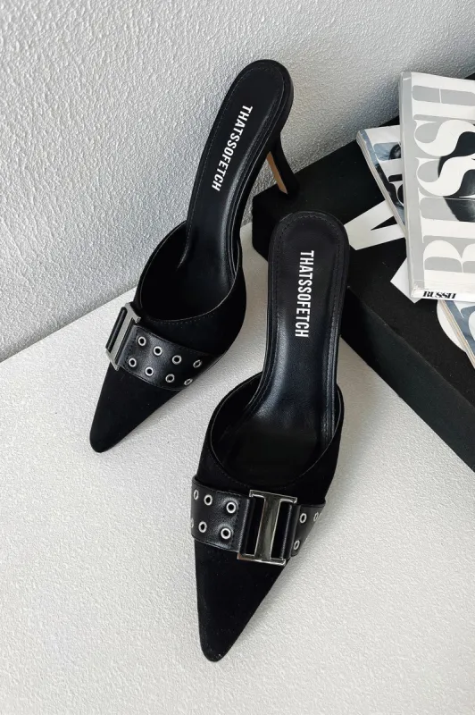 Odina Heels - Black sold by Thats So Fetch
