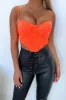 Marko Lace Corset - Neon Orange sold by Thats So Fetch