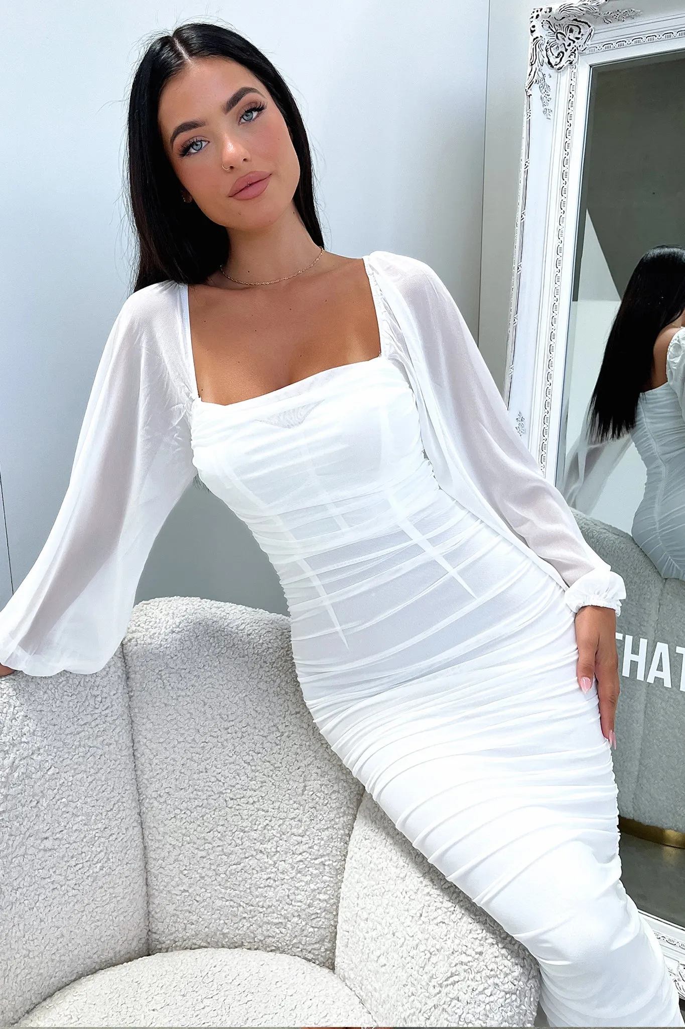Octavia Maxi Dress - White sold by Thats So Fetch product image thumbnail 5