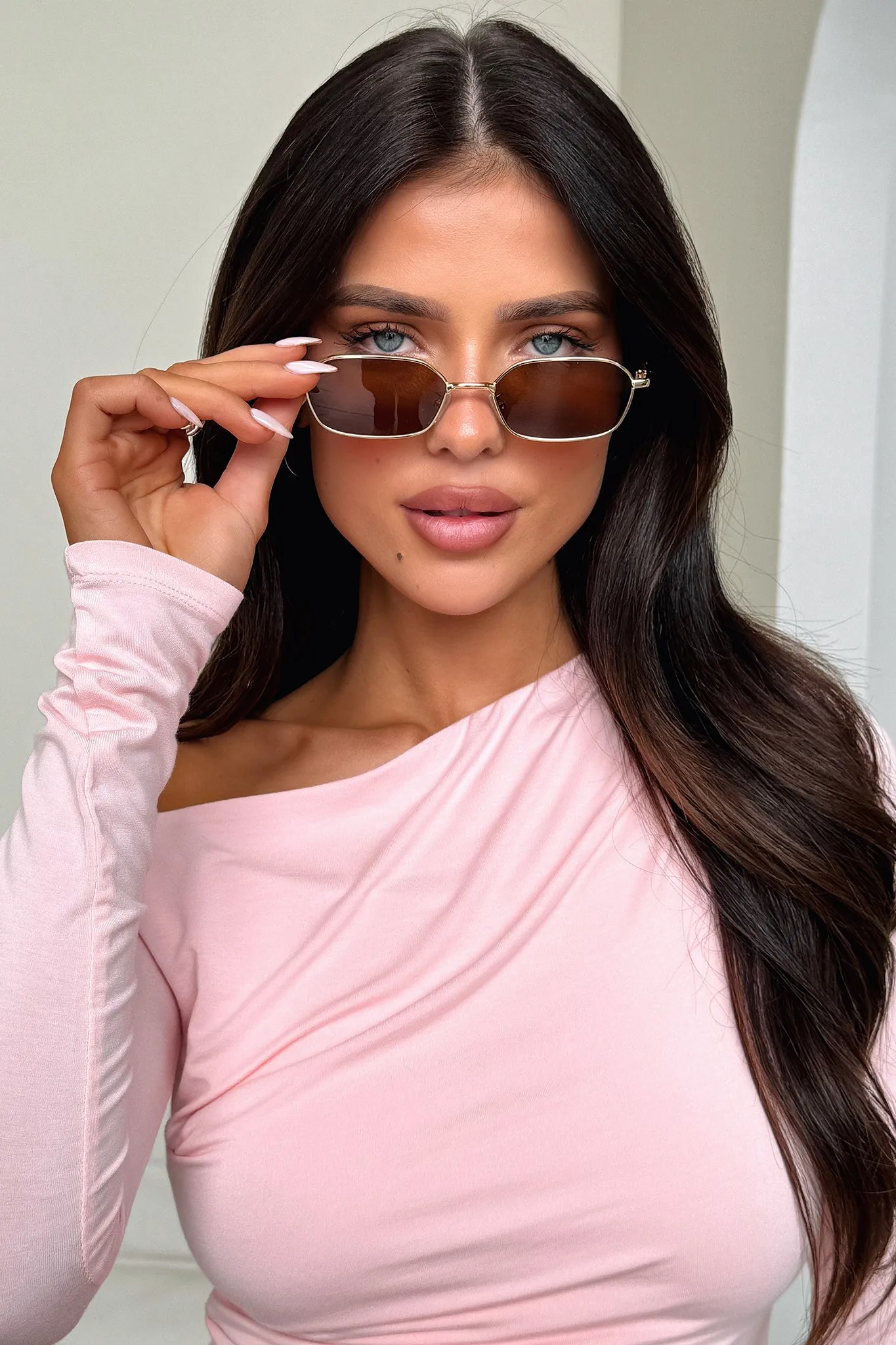 Rhys Sunglasses - Gold/Brown sold by Thats So Fetch product image thumbnail 4