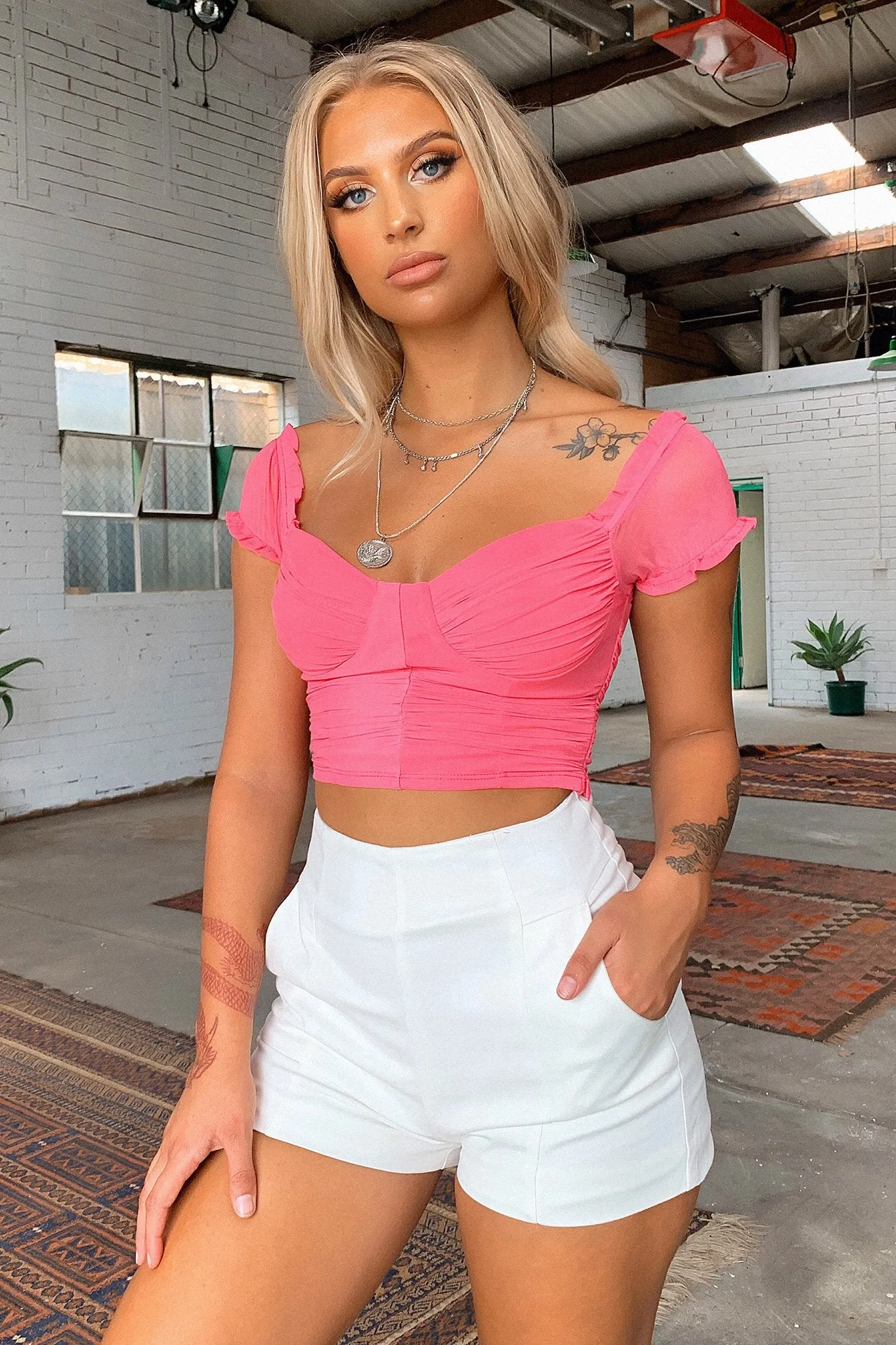 Lynx Crop - Hot Pink sold by Thats So Fetch