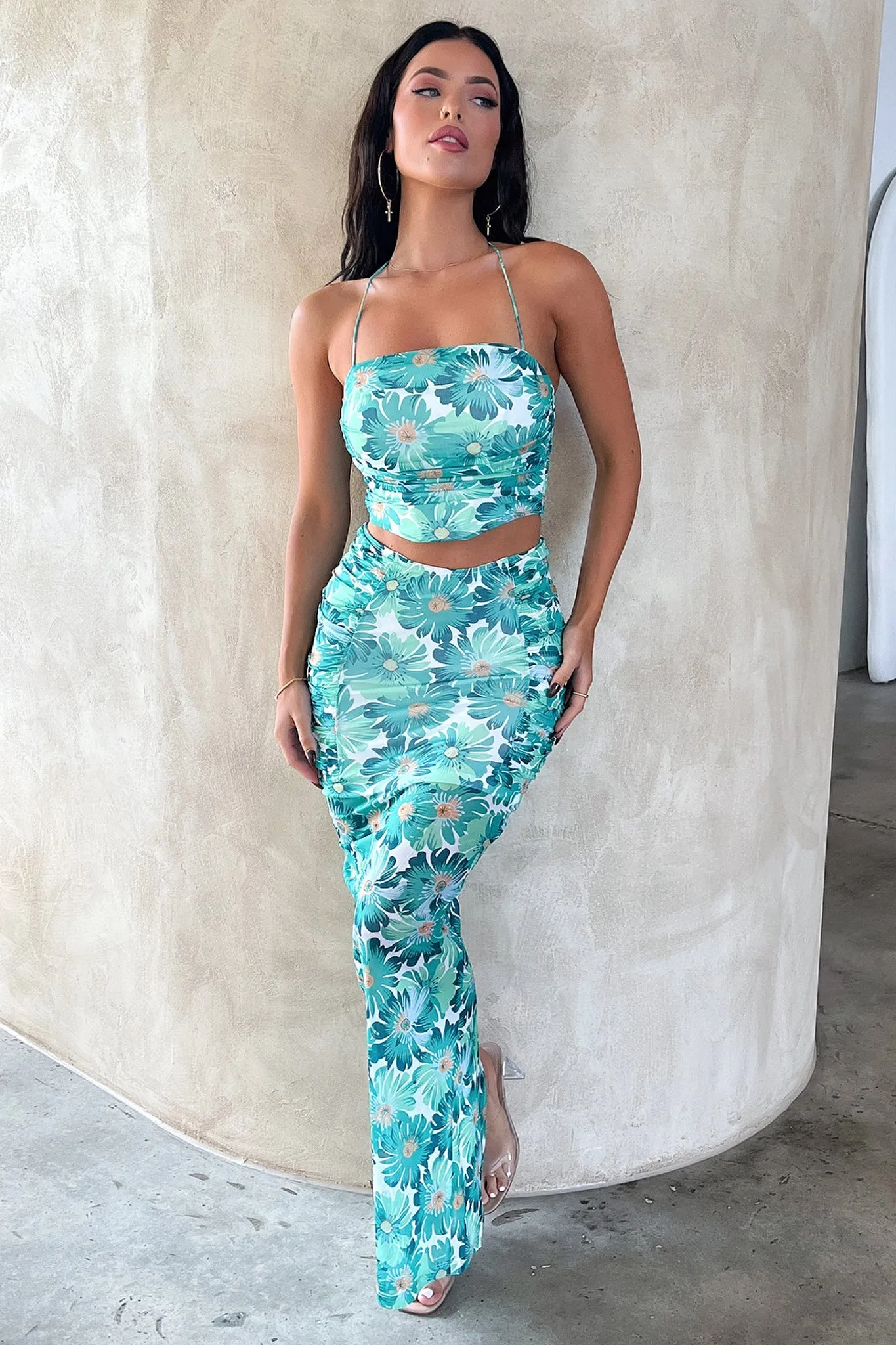 Zari Crop - Green Floral sold by Thats So Fetch product image thumbnail 4
