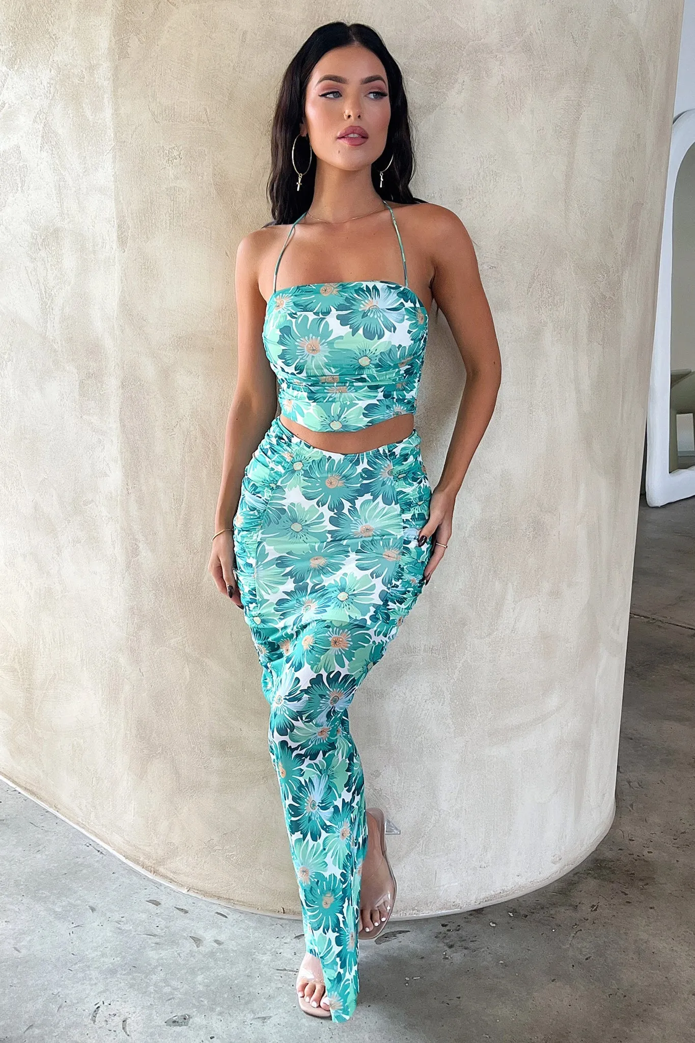 Zari Crop - Green Floral sold by Thats So Fetch product image thumbnail 5