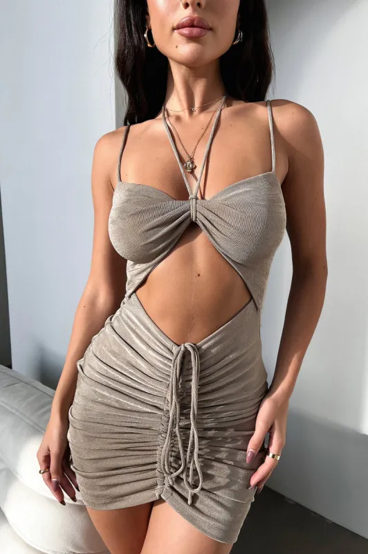 Billie Dress - Dusty Brown sold by Thats So Fetch