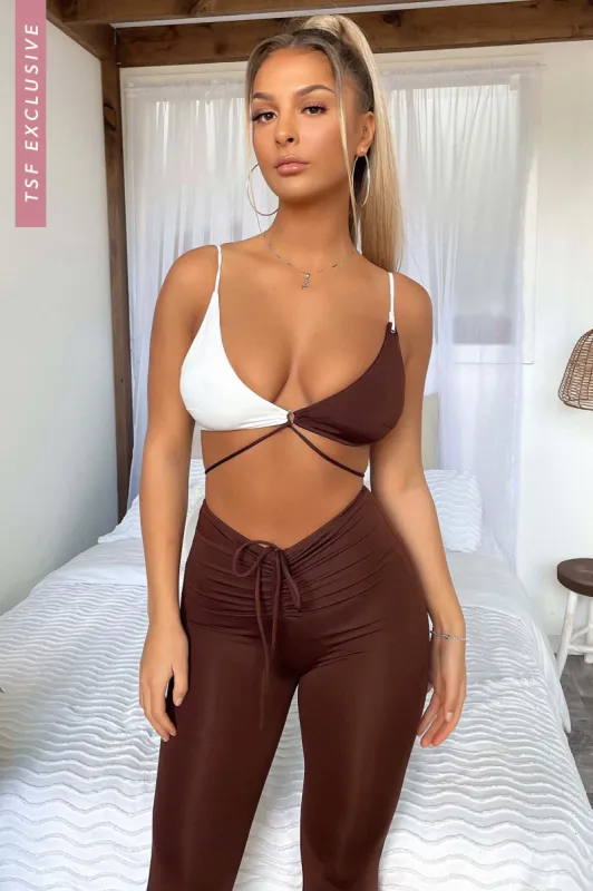 Zoya Flare Pants - Brown sold by Thats So Fetch