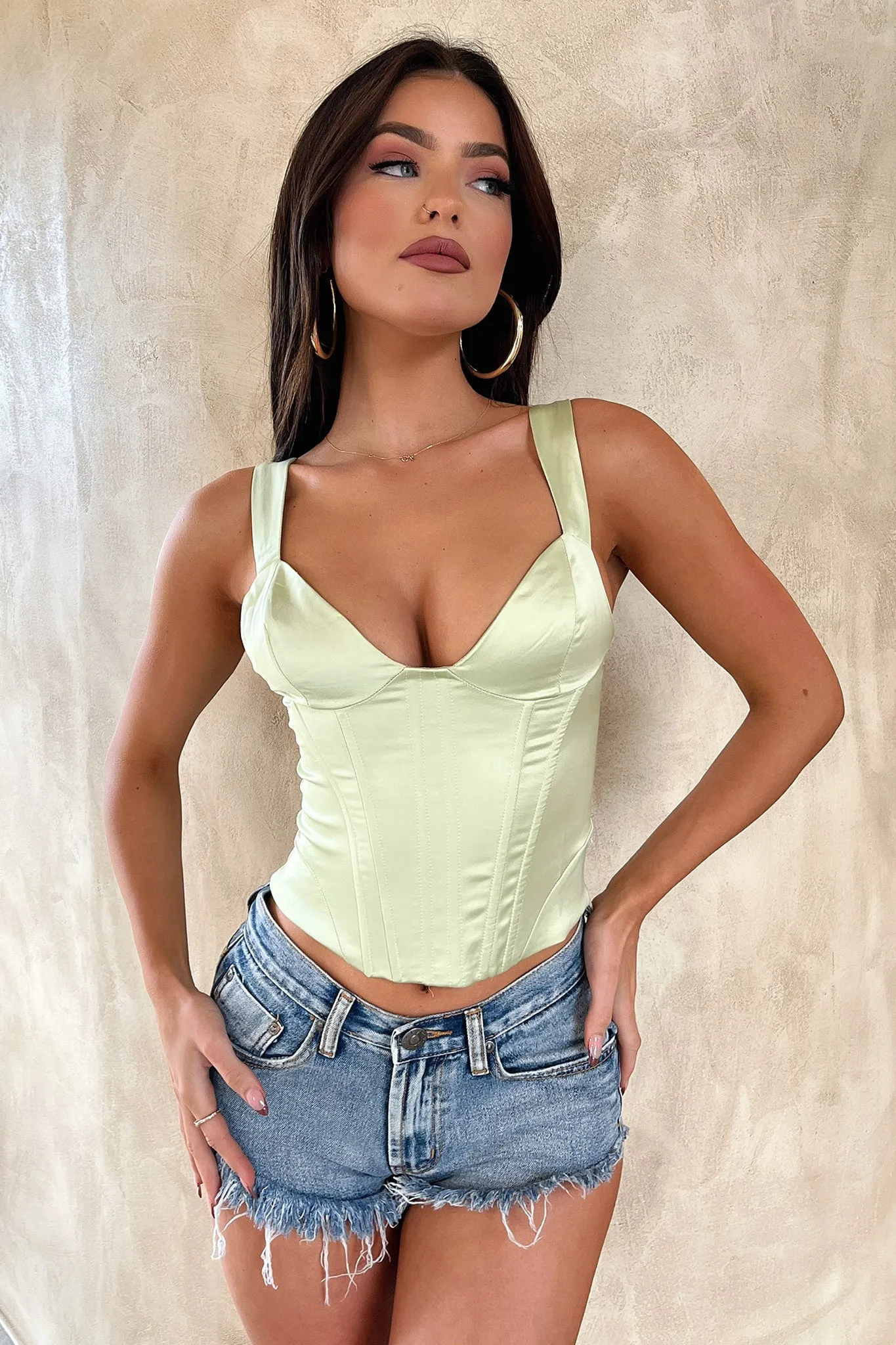Talyeen Corset - Green sold by Thats So Fetch