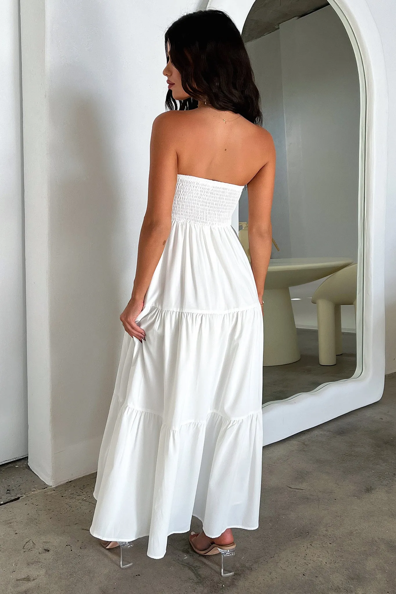 Hailey Maxi Dress - White sold by Thats So Fetch product image thumbnail 5