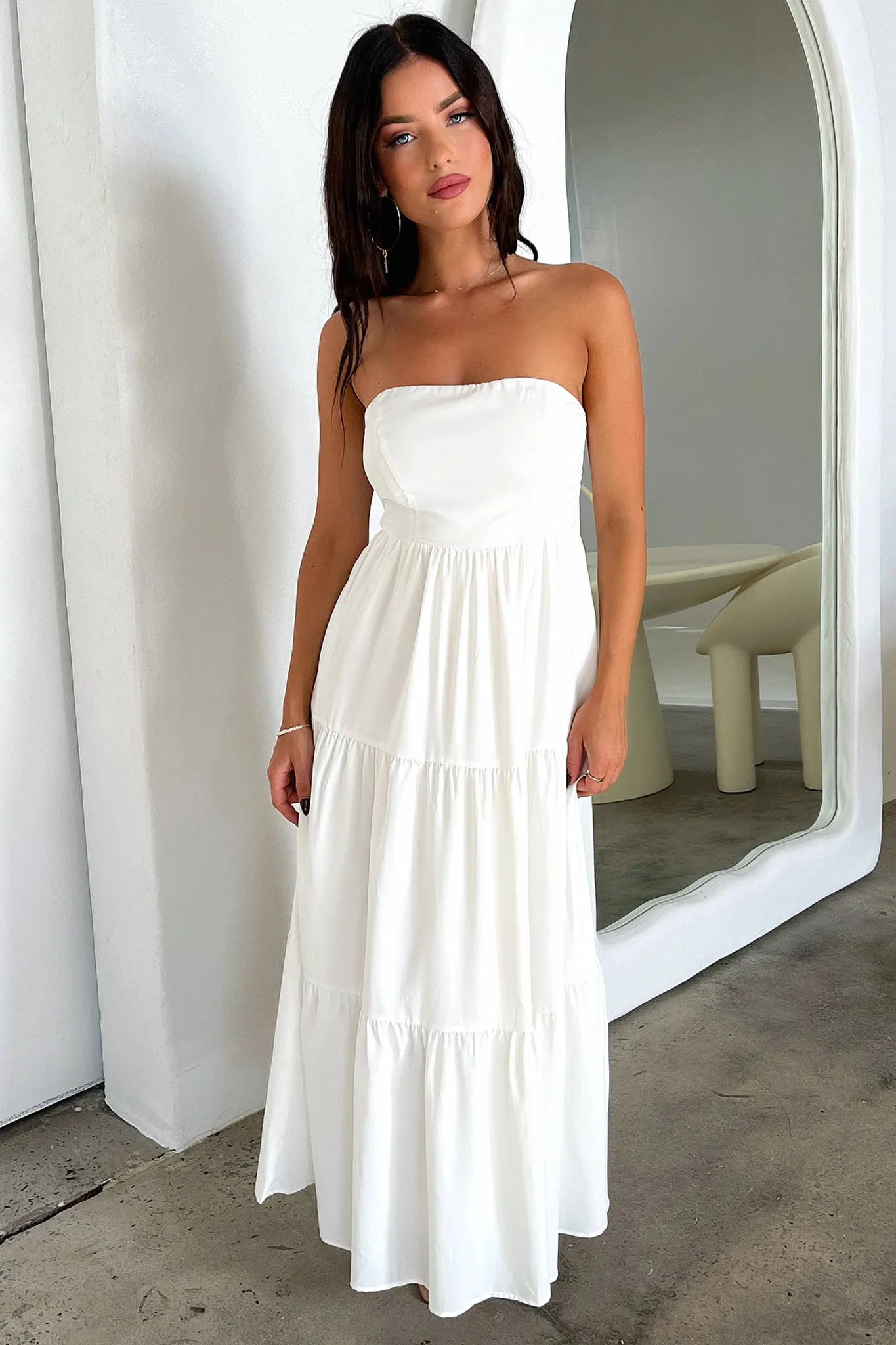 Hailey Maxi Dress - White sold by Thats So Fetch product image thumbnail 2