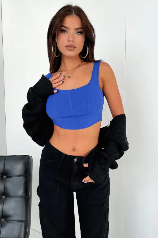 Jay Crop - Royal Blue sold by Thats So Fetch