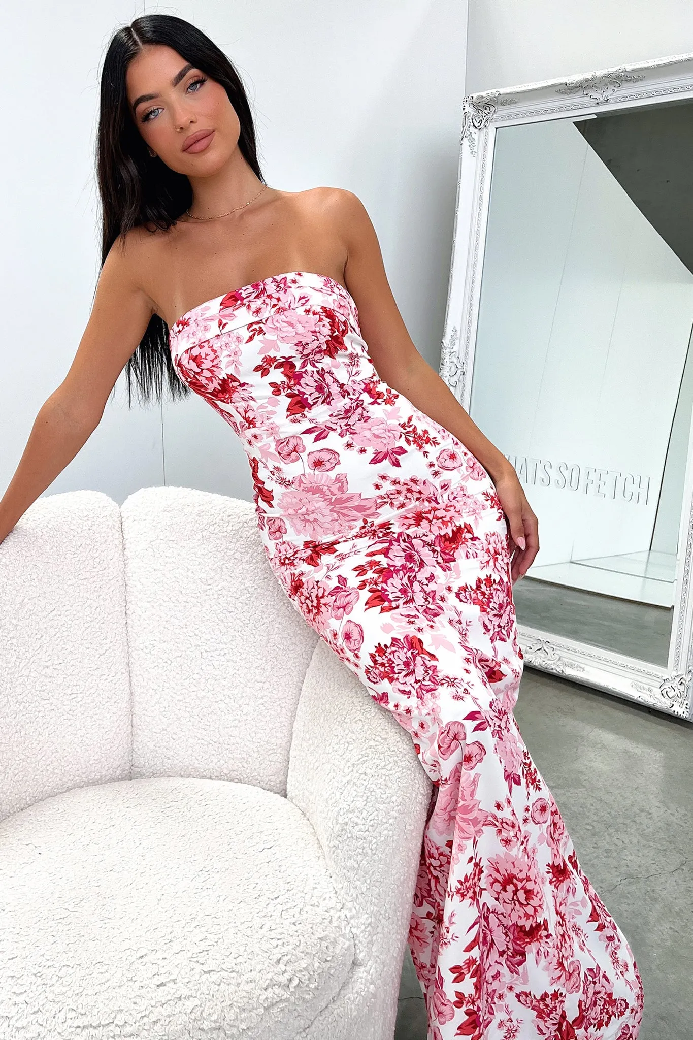 Charms Maxi Dress - Pink Floral sold by Thats So Fetch