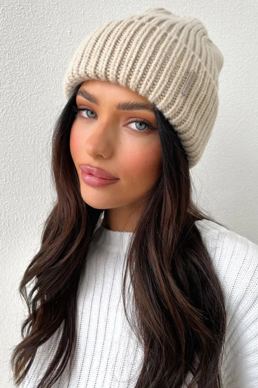 Luna Beanie - Beige made by Thats So Fetch
