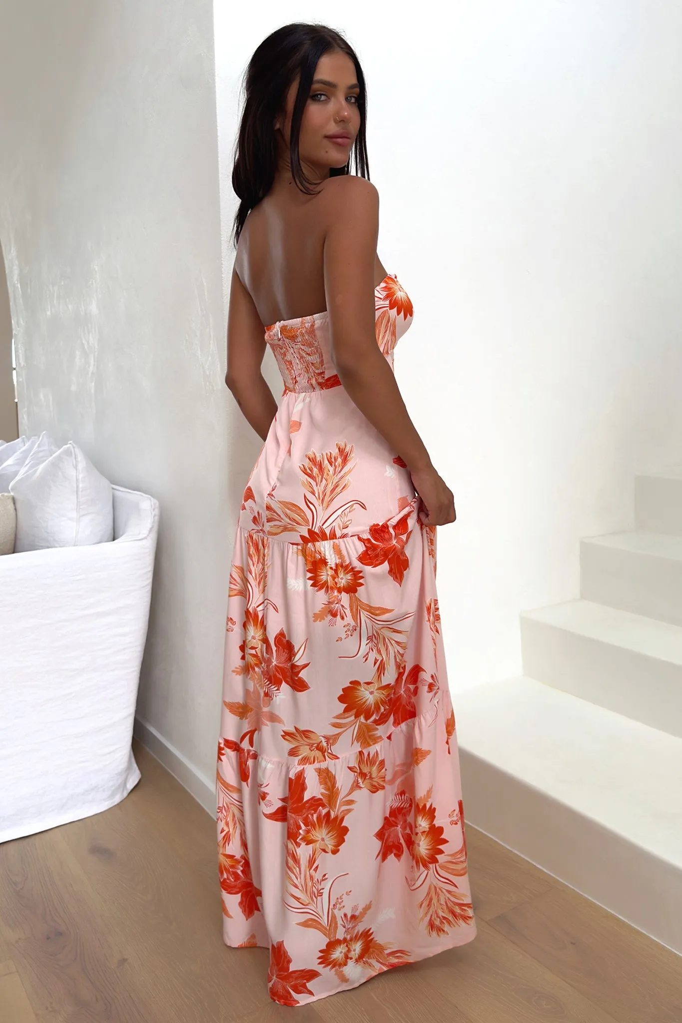 Giada Maxi Dress - Orange Floral sold by Thats So Fetch product image thumbnail 5
