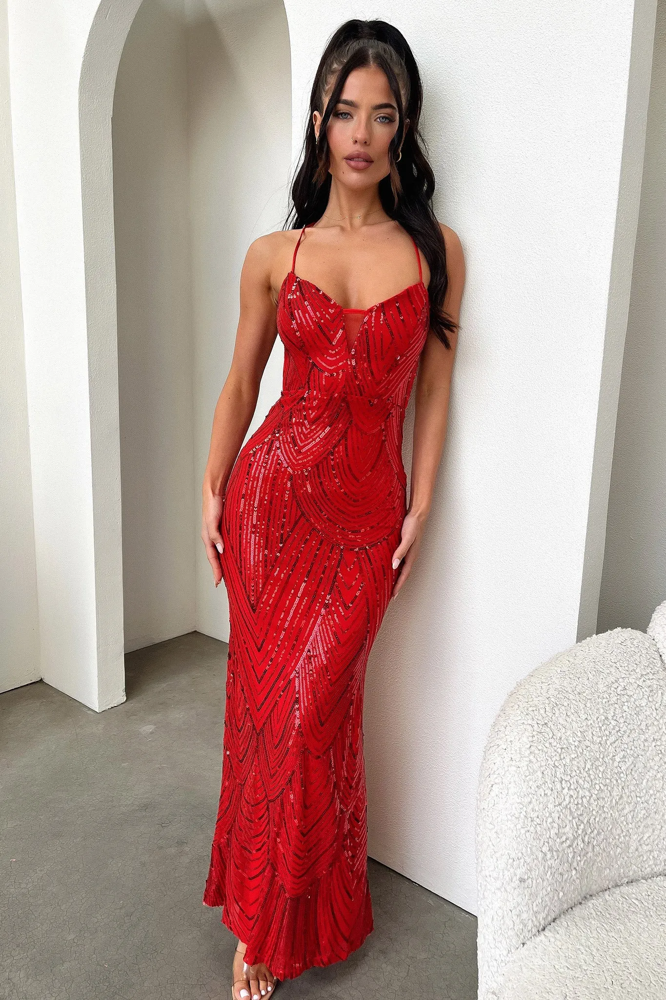Nolan Maxi Dress - Red sold by Thats So Fetch product image thumbnail 4