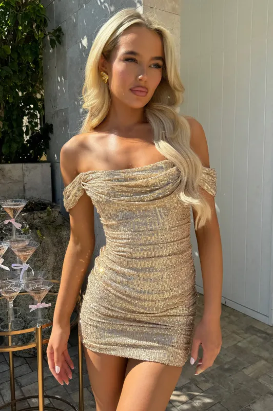 Nara Dress - Champagne sold by Thats So Fetch