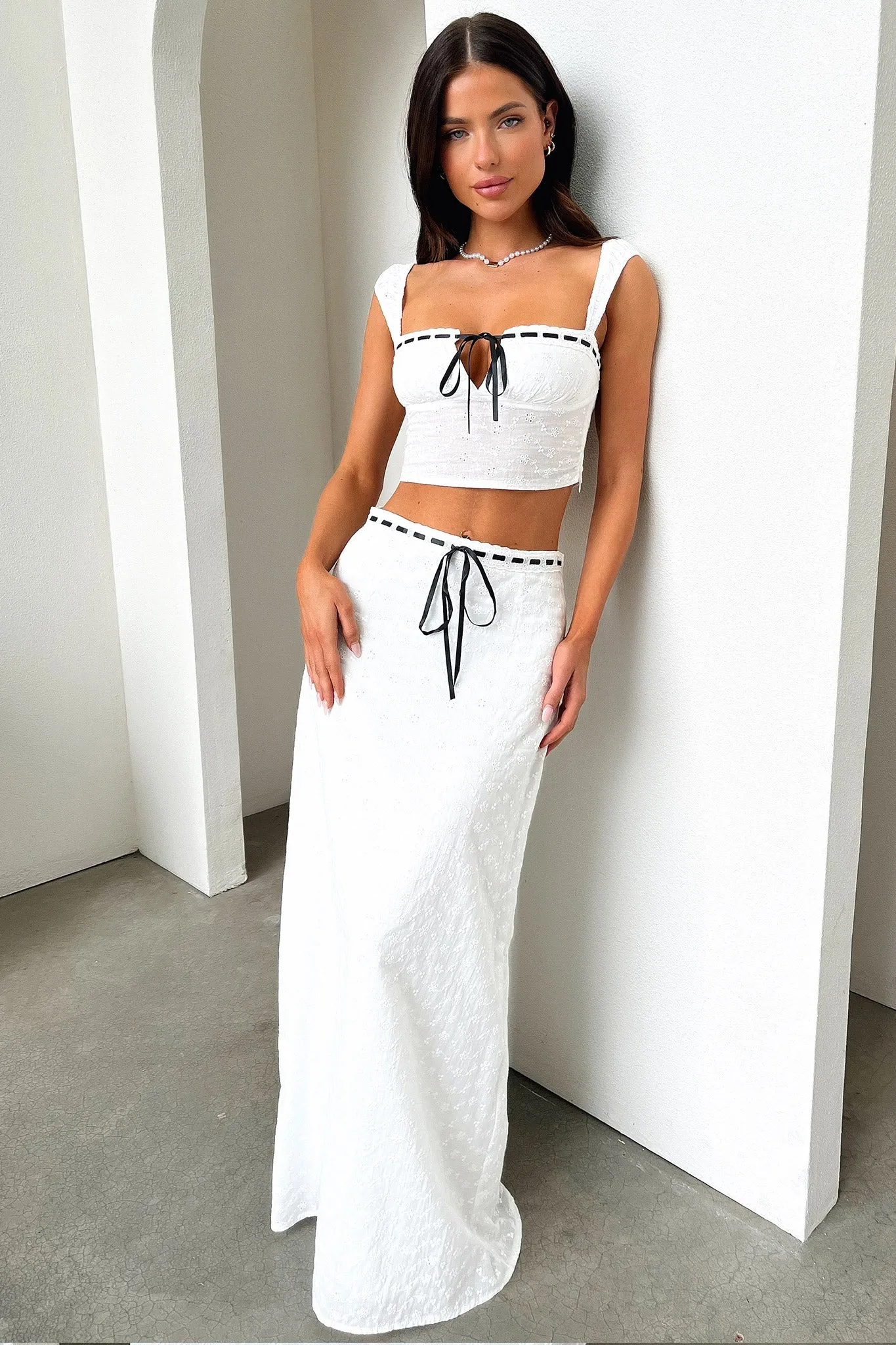 Flora Maxi Skirt - White sold by Thats So Fetch product image thumbnail 4