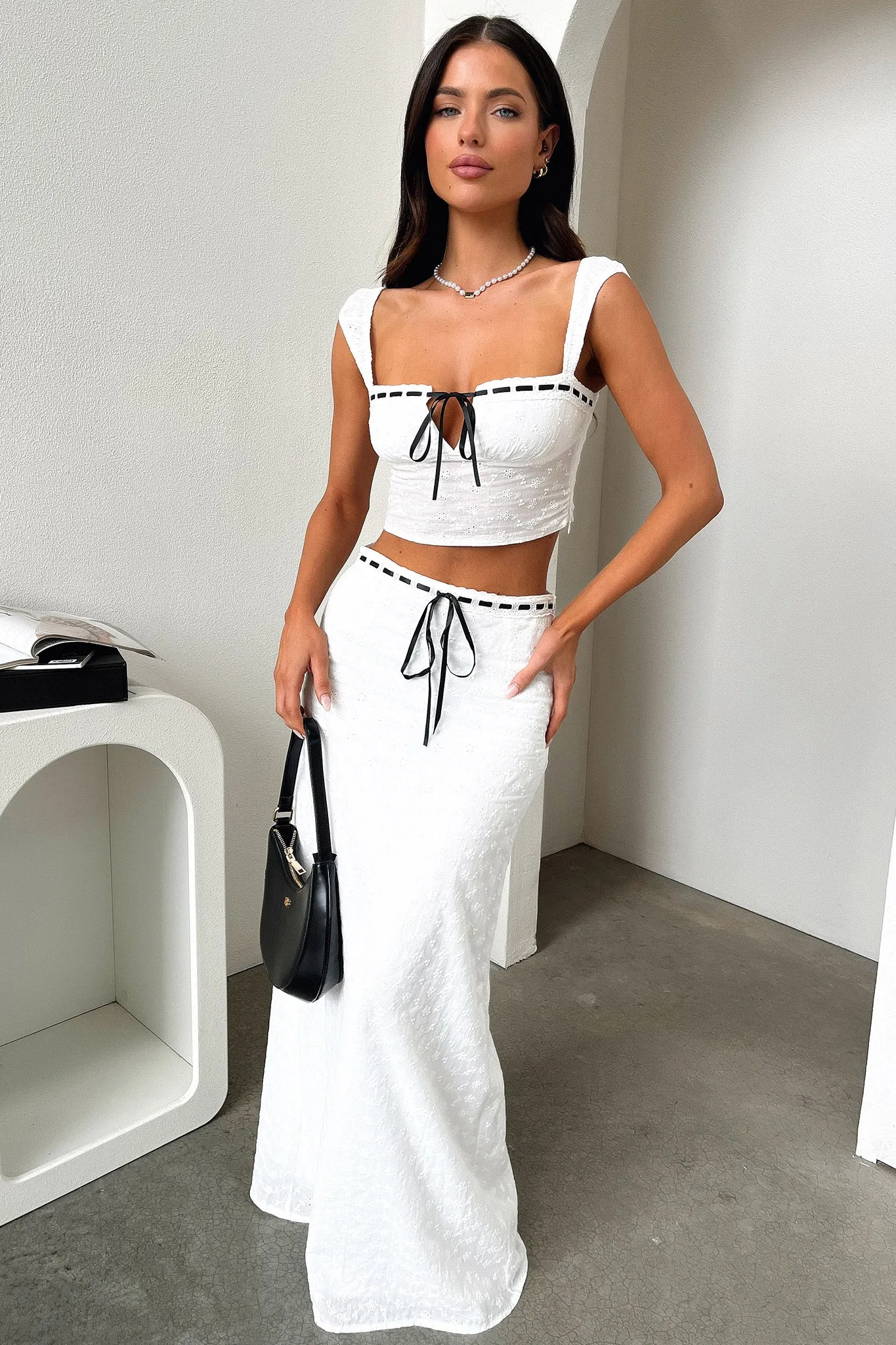 Flora Maxi Skirt - White sold by Thats So Fetch