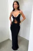 Bridget Lace Trim Tie Front Top - Black sold by Thats So Fetch