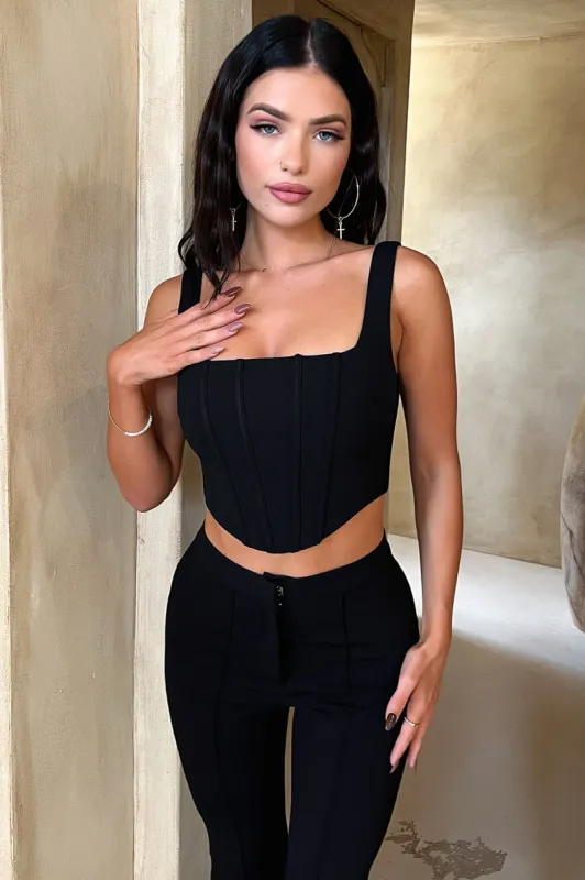 Token Corset Top - Black sold by Thats So Fetch