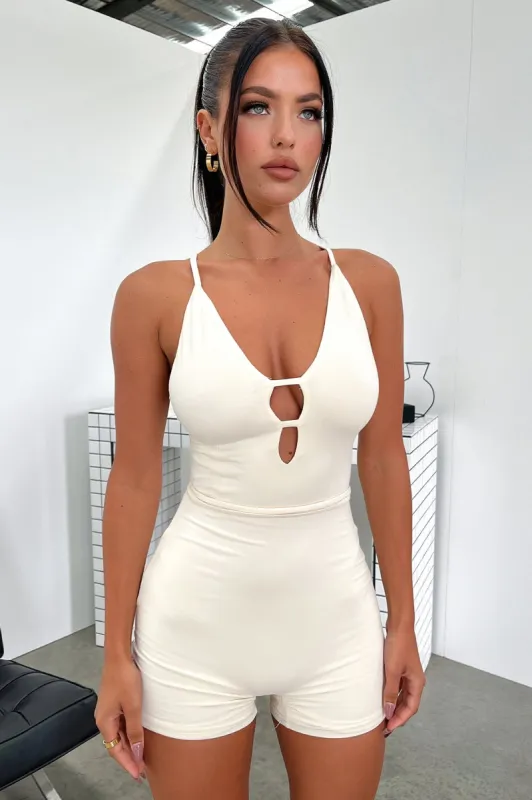 Saffron Playsuit - Cream sold by Thats So Fetch