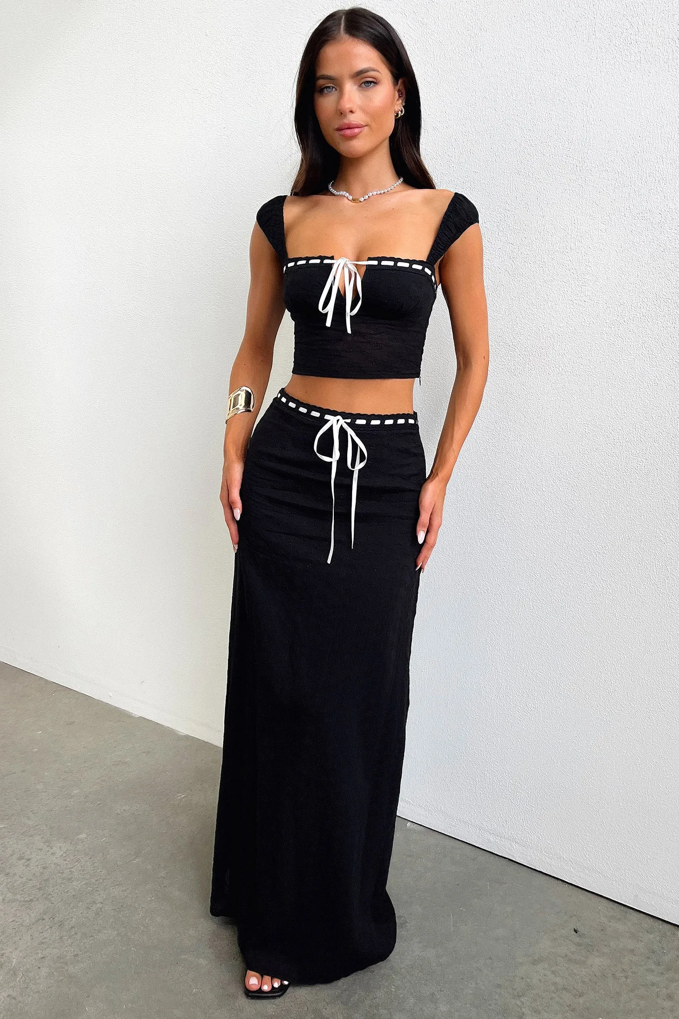 Flora Maxi Skirt - Black sold by Thats So Fetch product image thumbnail 3
