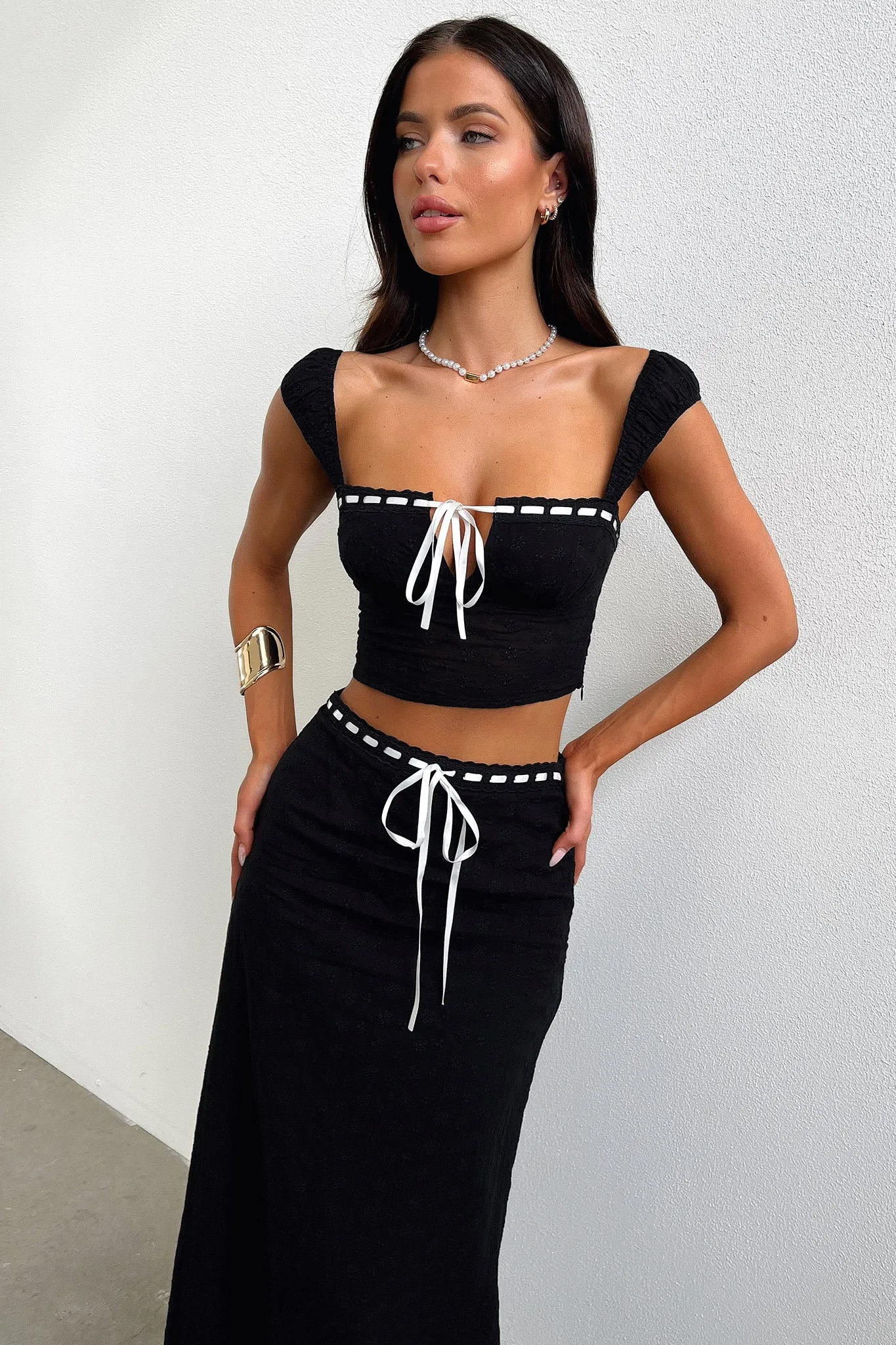 Flora Maxi Skirt - Black sold by Thats So Fetch product image thumbnail 2