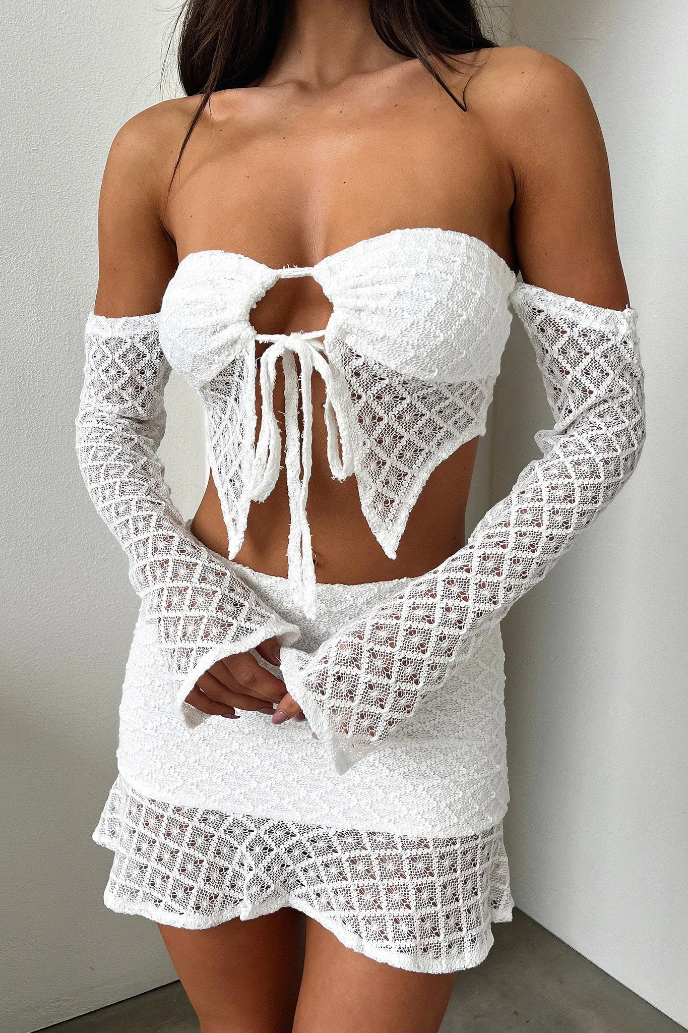 Devoted Mini Skirt - White sold by Thats So Fetch product image thumbnail 4