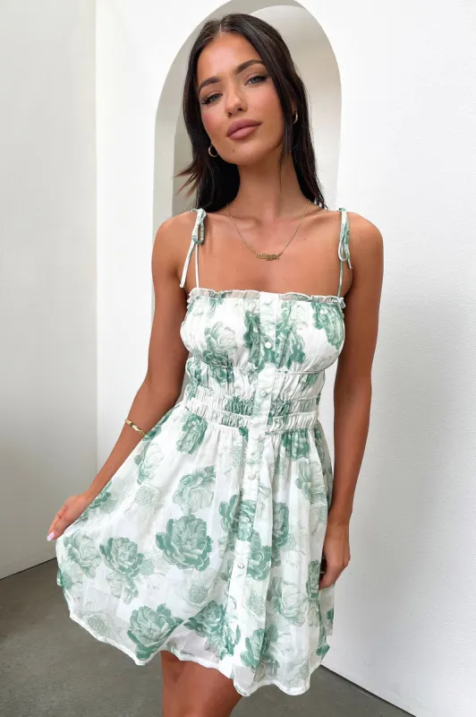 Lilah Dress - Green Floral sold by Thats So Fetch
