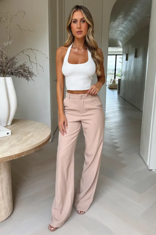Alaric High Rise Pants - Beige Tall sold by Thats So Fetch