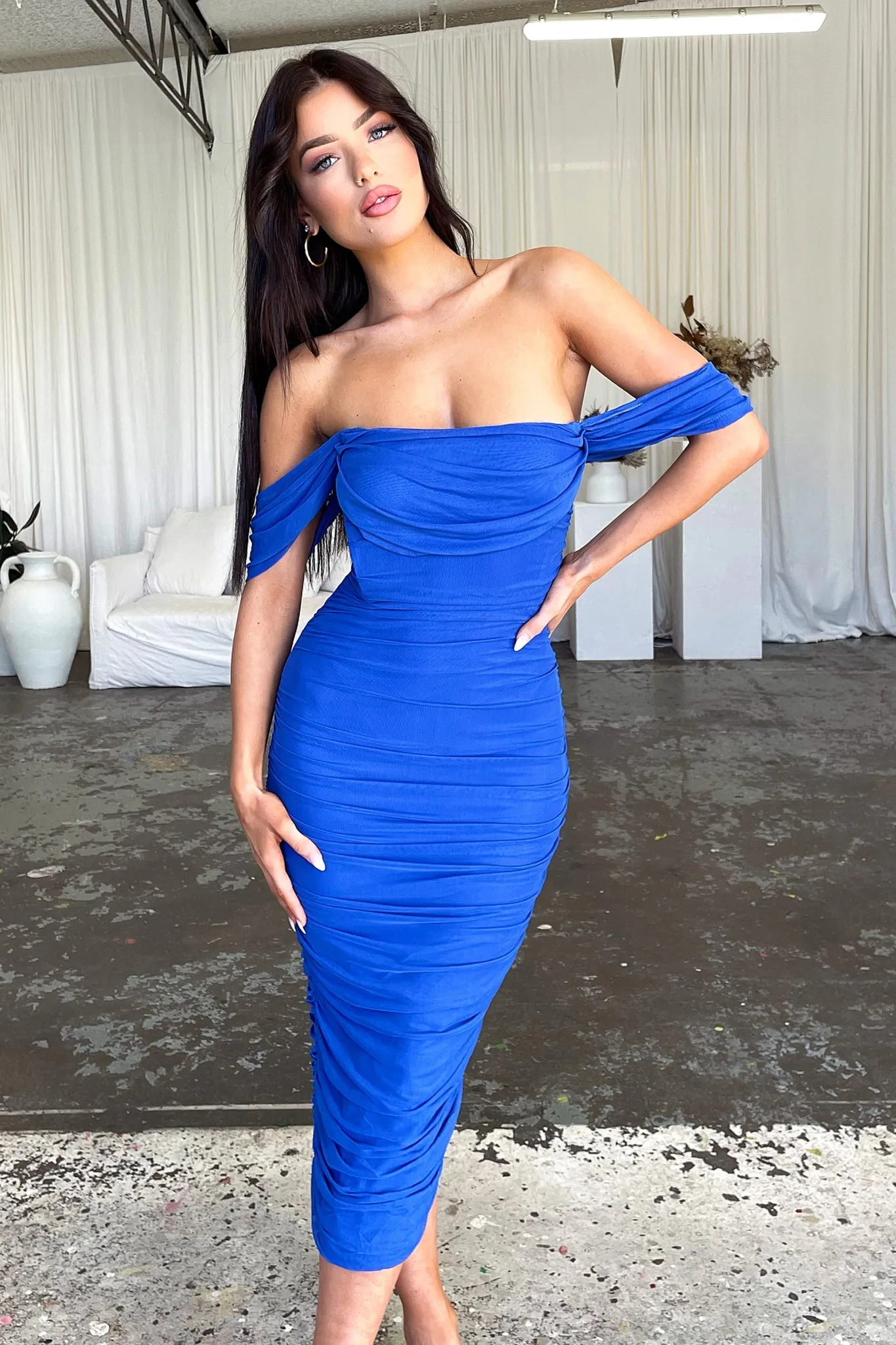 Lucinda Midi Dress - Royal Blue sold by Thats So Fetch product image thumbnail 2