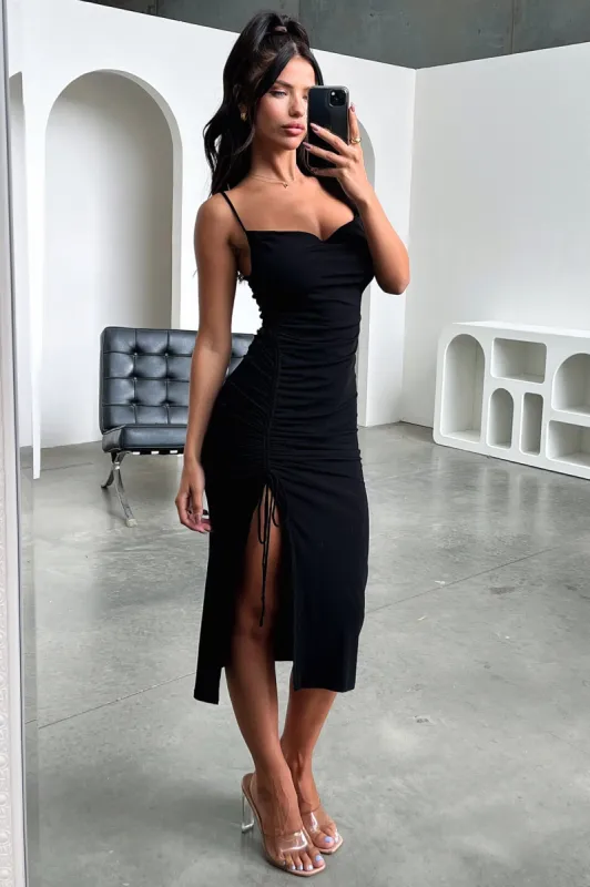 Jazlyn Midi Dress - Black sold by Thats So Fetch