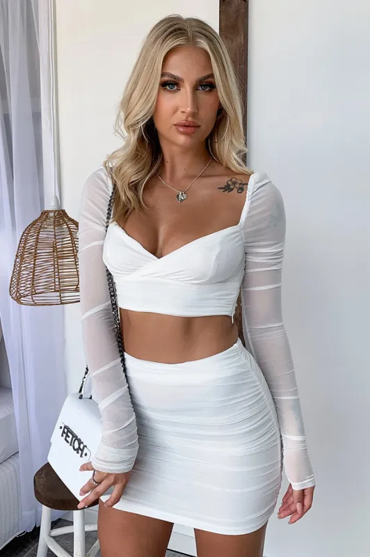 Martina Mesh Skirt - White sold by Thats So Fetch