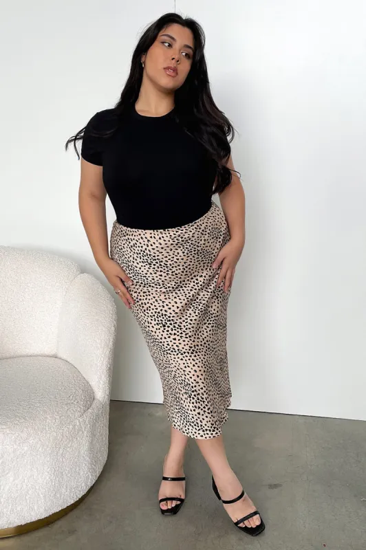 Nesta Midi Skirt - Brown Leopard sold by Thats So Fetch