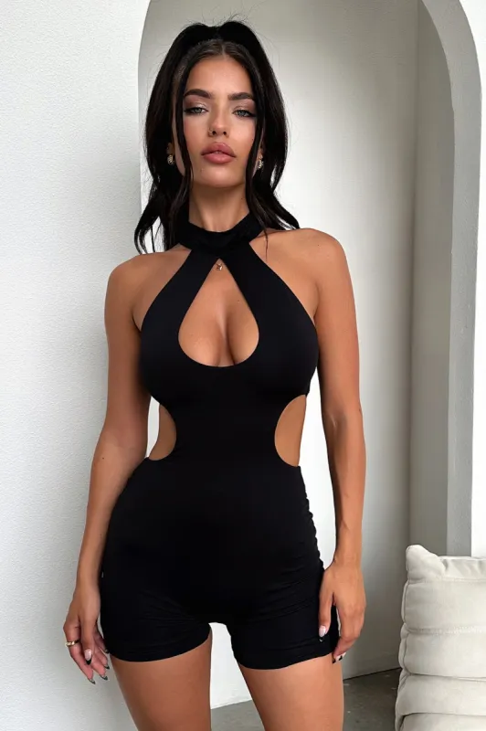 Gianna Playsuit - Black sold by Thats So Fetch