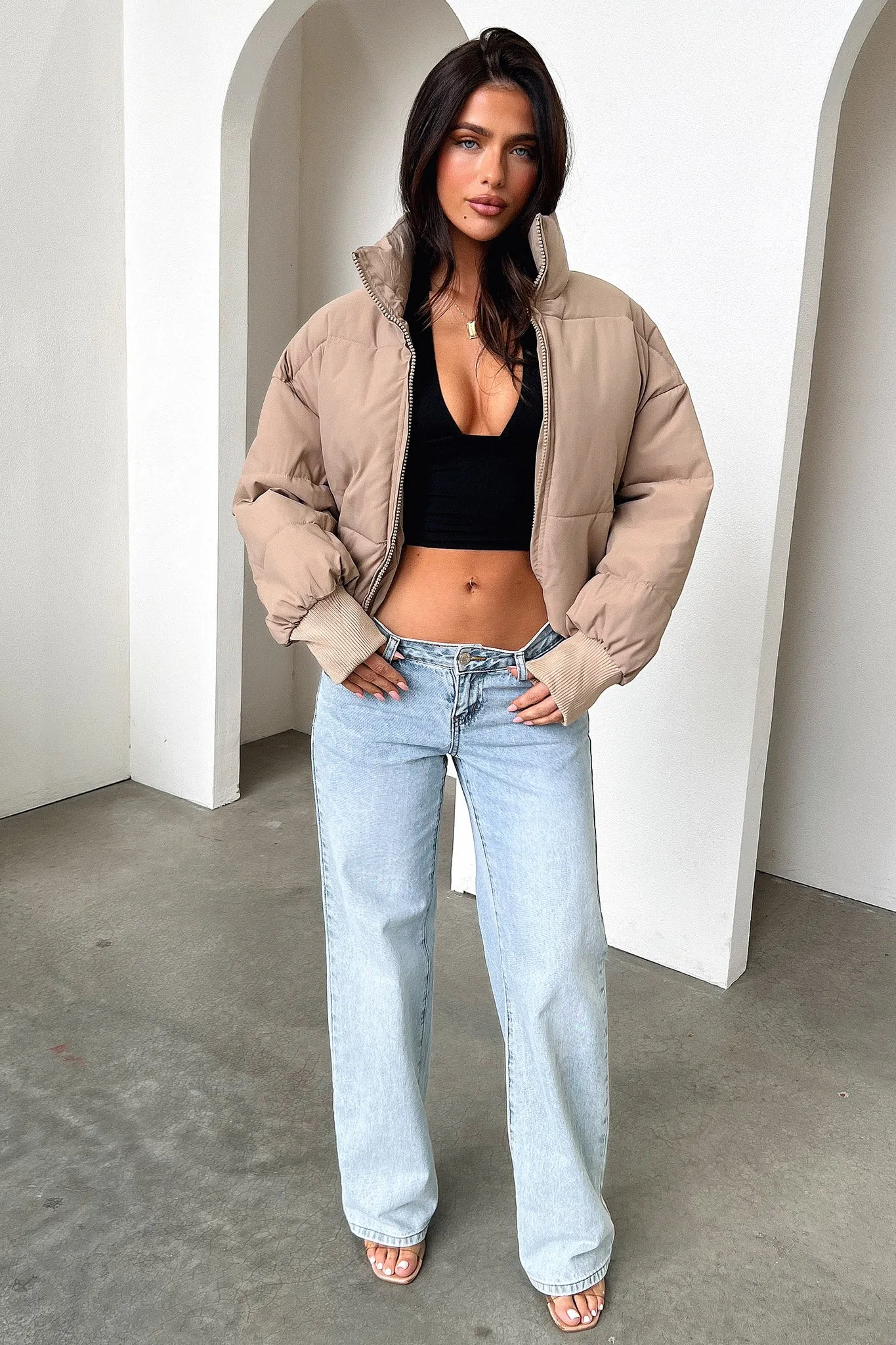 Ajax Puffer Jacket - Tan sold by Thats So Fetch product image thumbnail 4