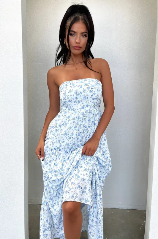 Hailey Maxi Dress - Blue Floral sold by Thats So Fetch