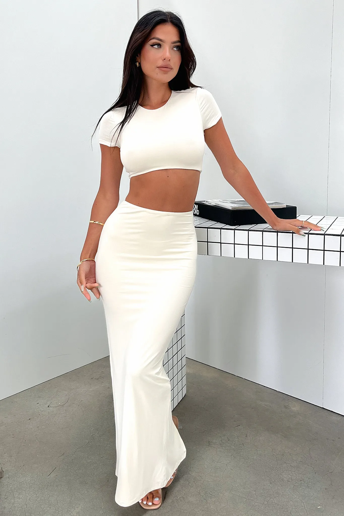 Arden Maxi Skirt - Cream sold by Thats So Fetch product image thumbnail 3