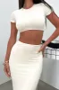 Arden Maxi Skirt - Cream sold by Thats So Fetch