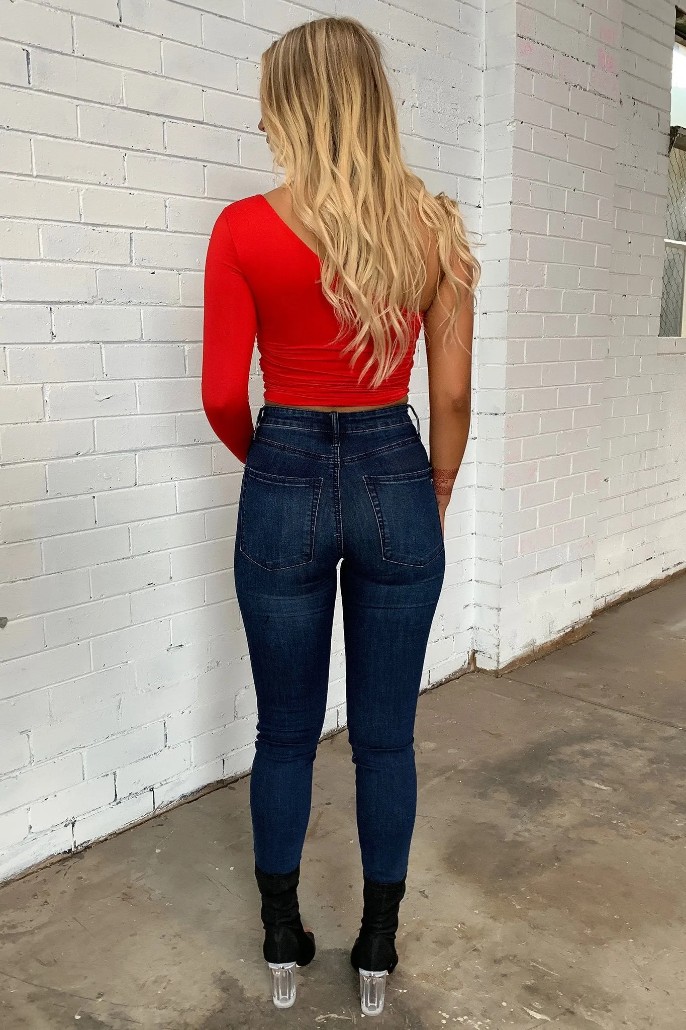 Lainie Skinny Leg Jeans - Dark Demin sold by Thats So Fetch product image thumbnail 5