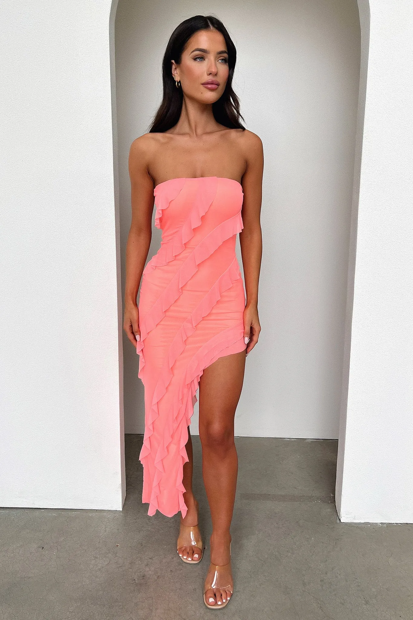 Jadore Dress - Coral sold by Thats So Fetch product image thumbnail 2