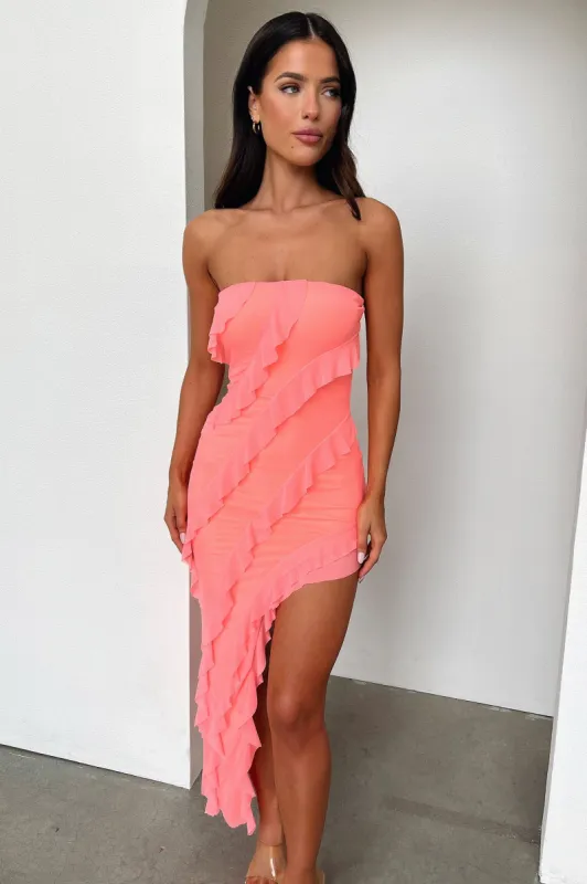 Jadore Dress - Coral sold by Thats So Fetch