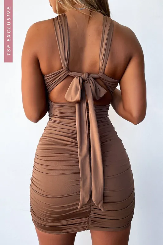 Zeke Dress - Brown sold by Thats So Fetch