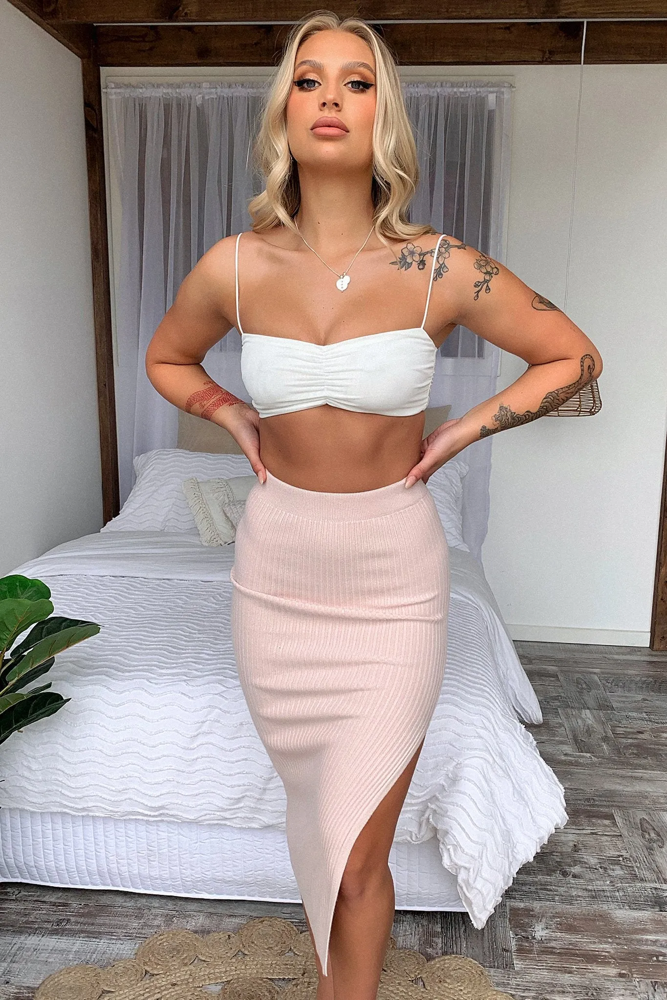 Karlie Knit Skirt - Blush sold by Thats So Fetch product image thumbnail 4